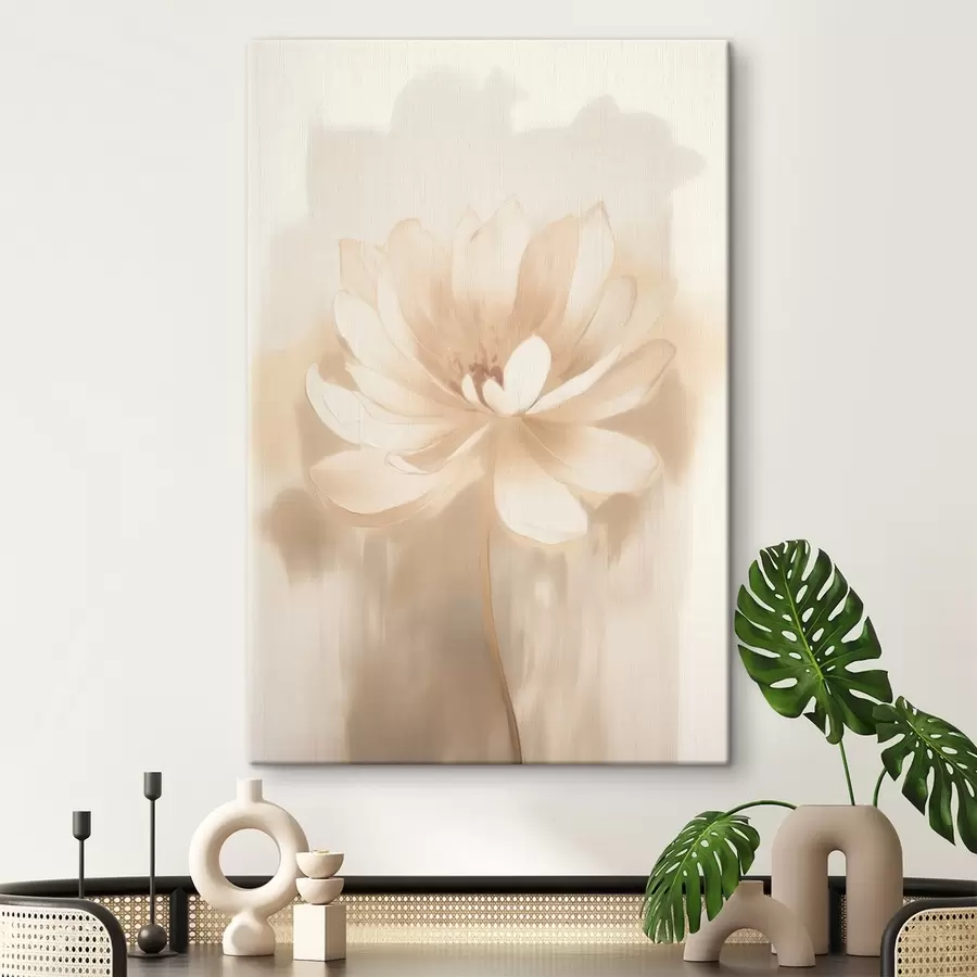 Tablouri Lotus cu umbre delicate și fundal estompat într-un stil artistic de poster s46937