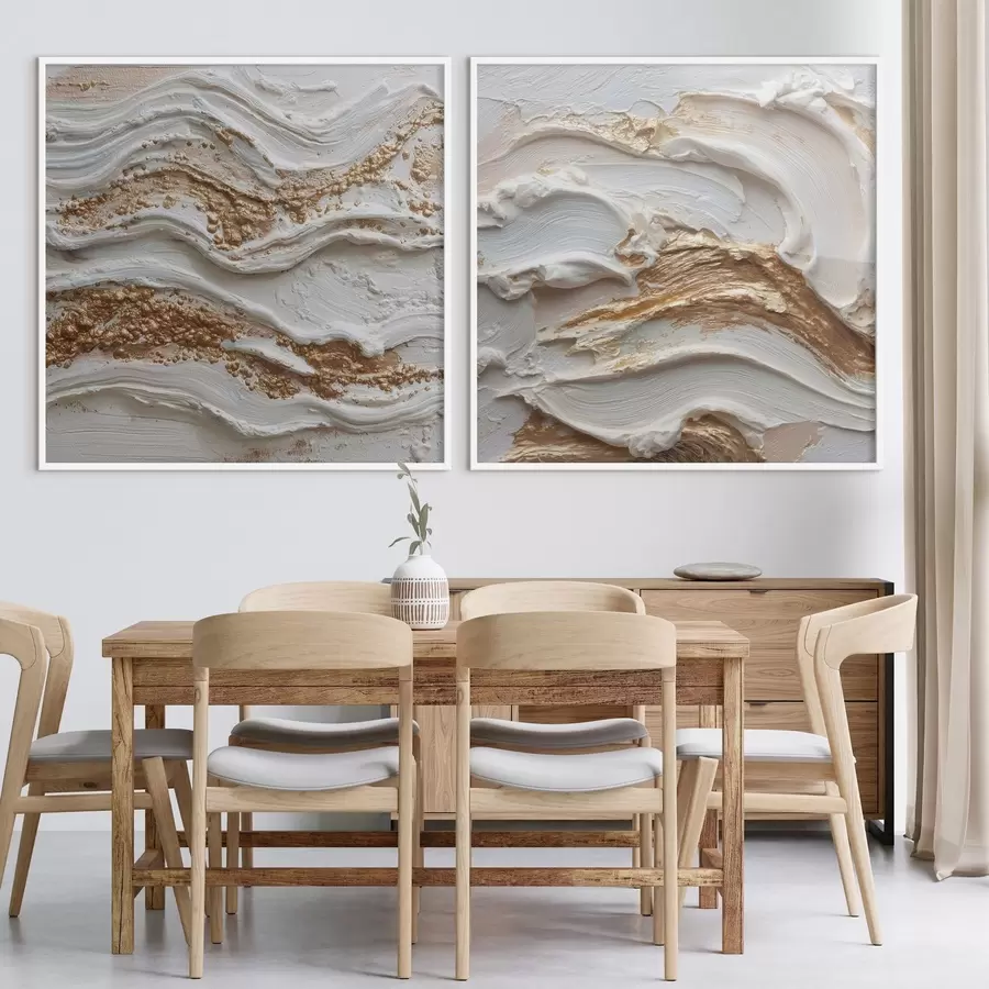 fototapet Abstracție volumetrică cu linii albe și galbene d00742