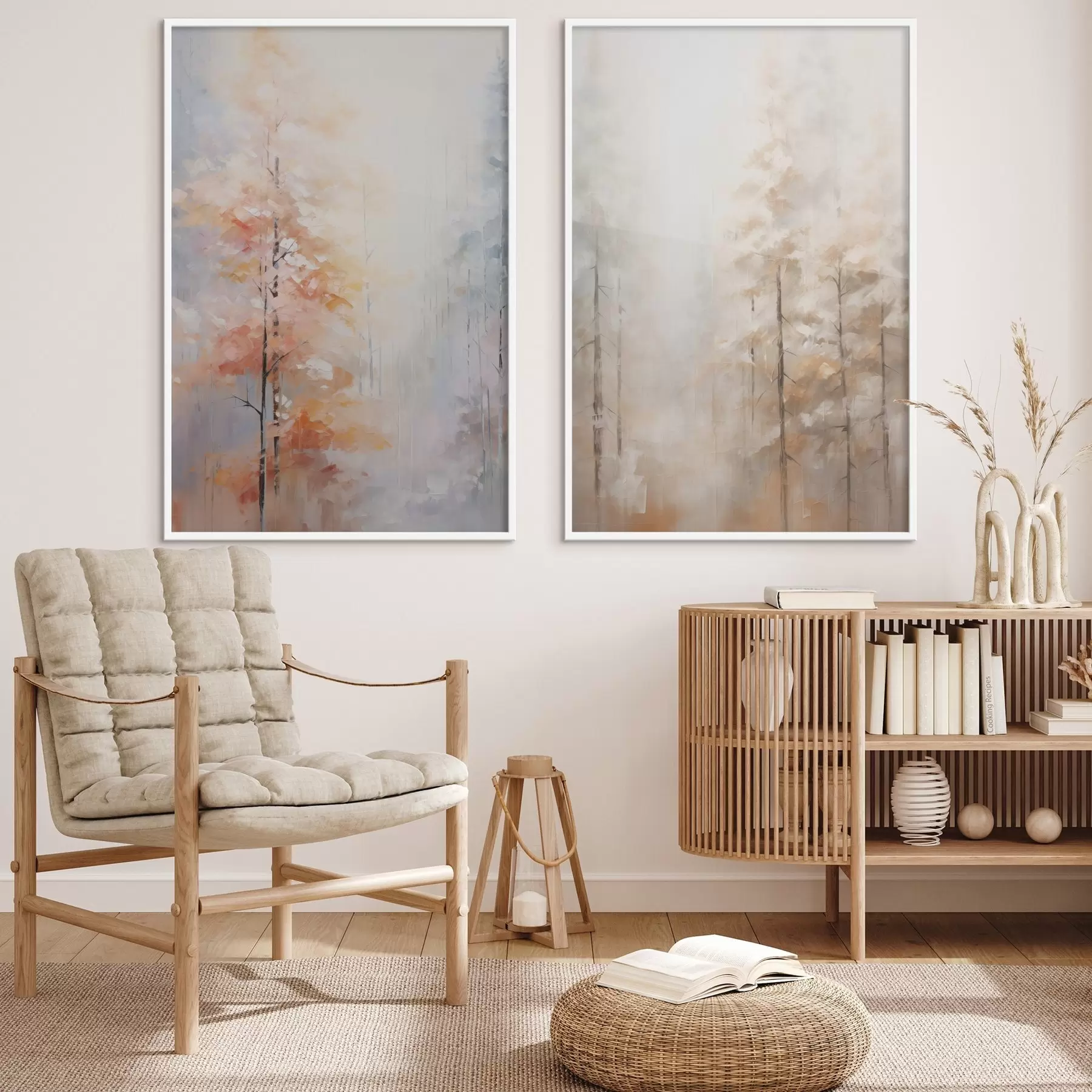 fototapet Pictură imitație pădure de toamnă d00833