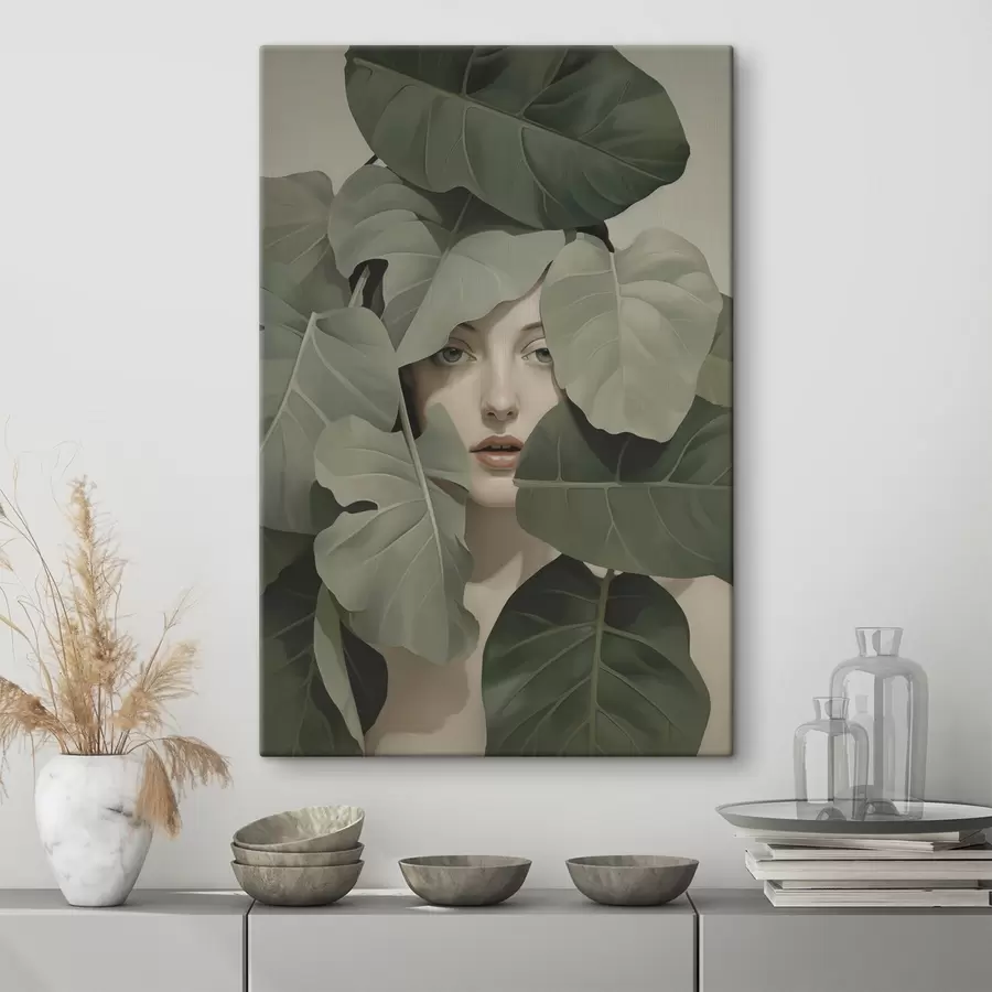 Tablouri Portretul unei fete în frunziș s47331