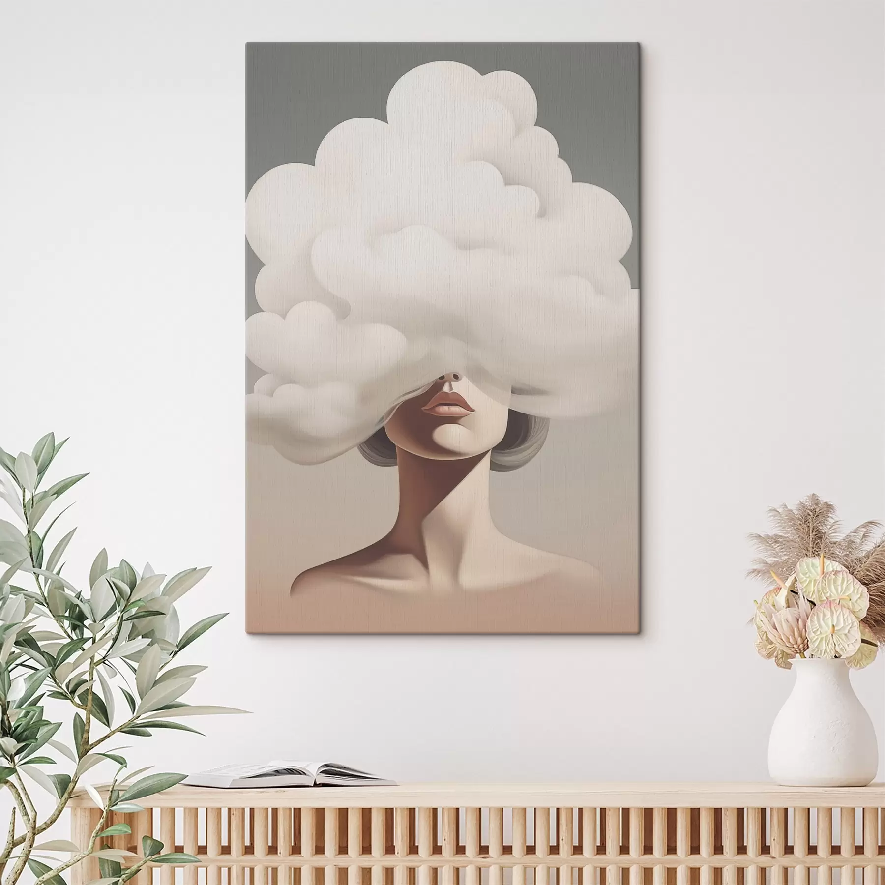 Tablouri Fața fetei este acoperită de un nor s47337