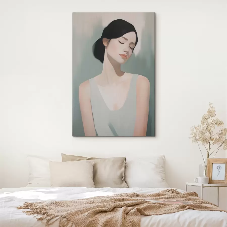 Tablouri O fată cu ochii închiși s47341