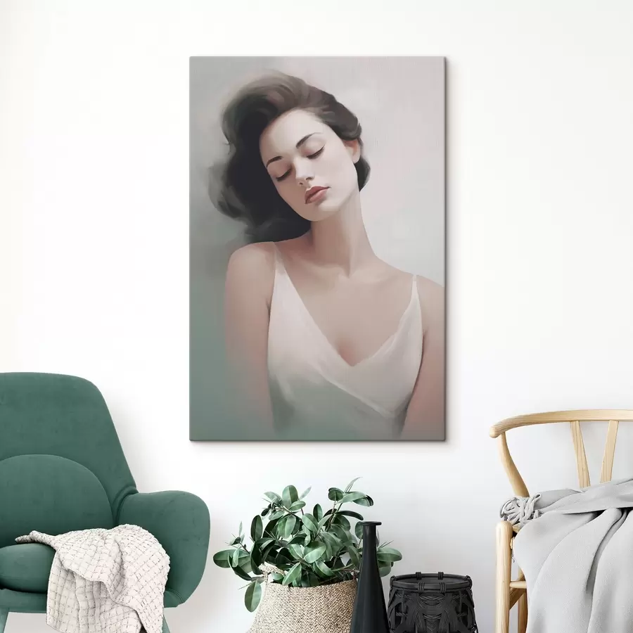 Tablouri Portretul unei fete cu ochii închiși s47342