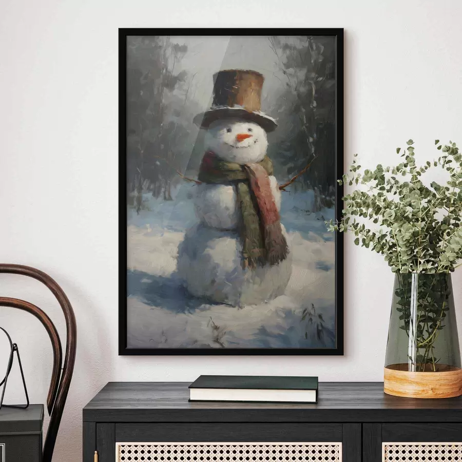 fototapet om de zăpadă în stilul picturii în ulei f47116