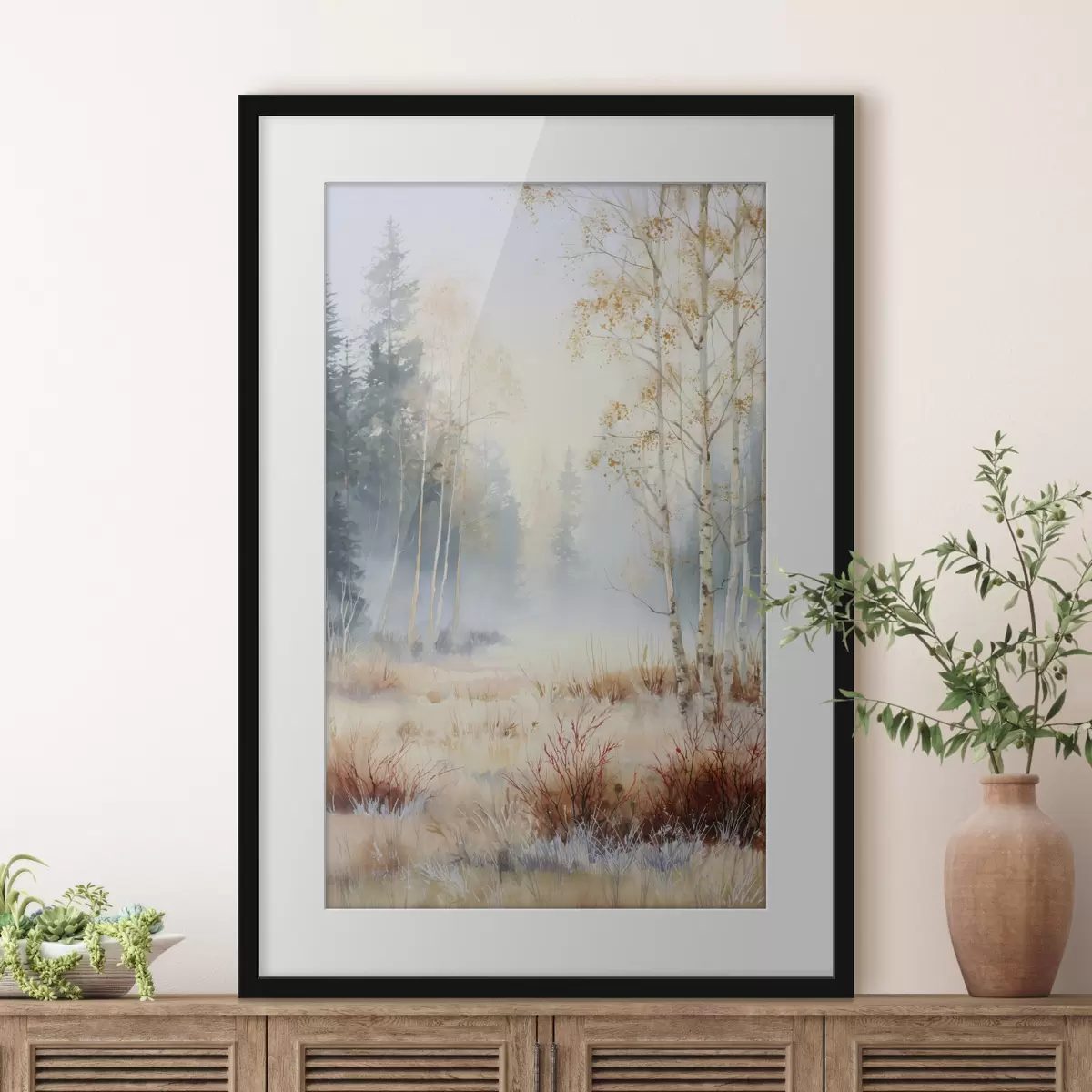 Poster peisaj primele înghețuri în pădure f47130