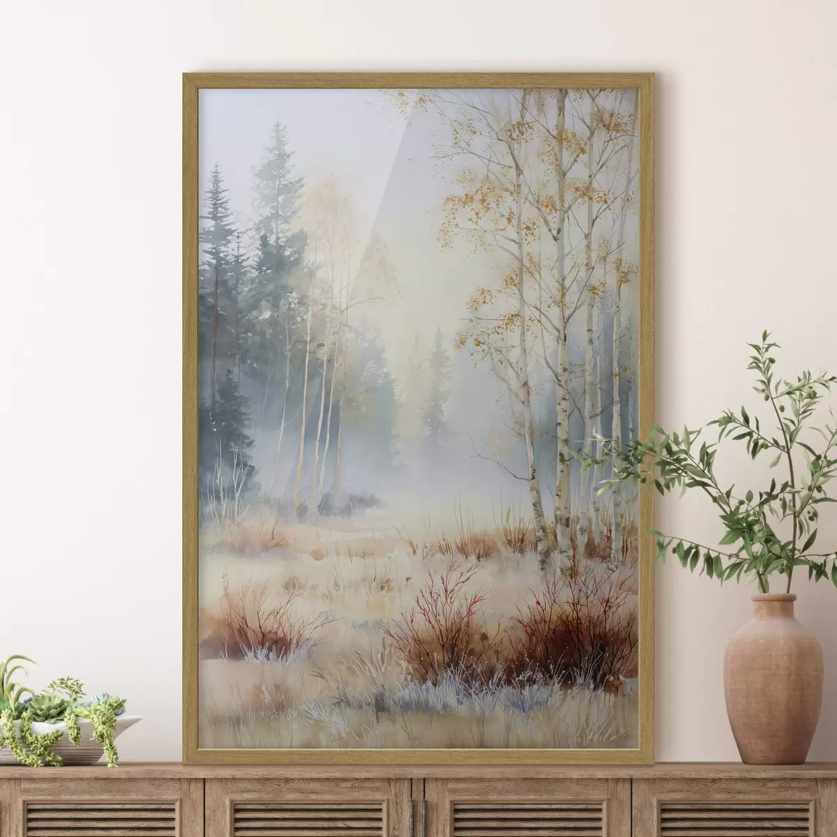Poster peisaj primele înghețuri în pădure f47130