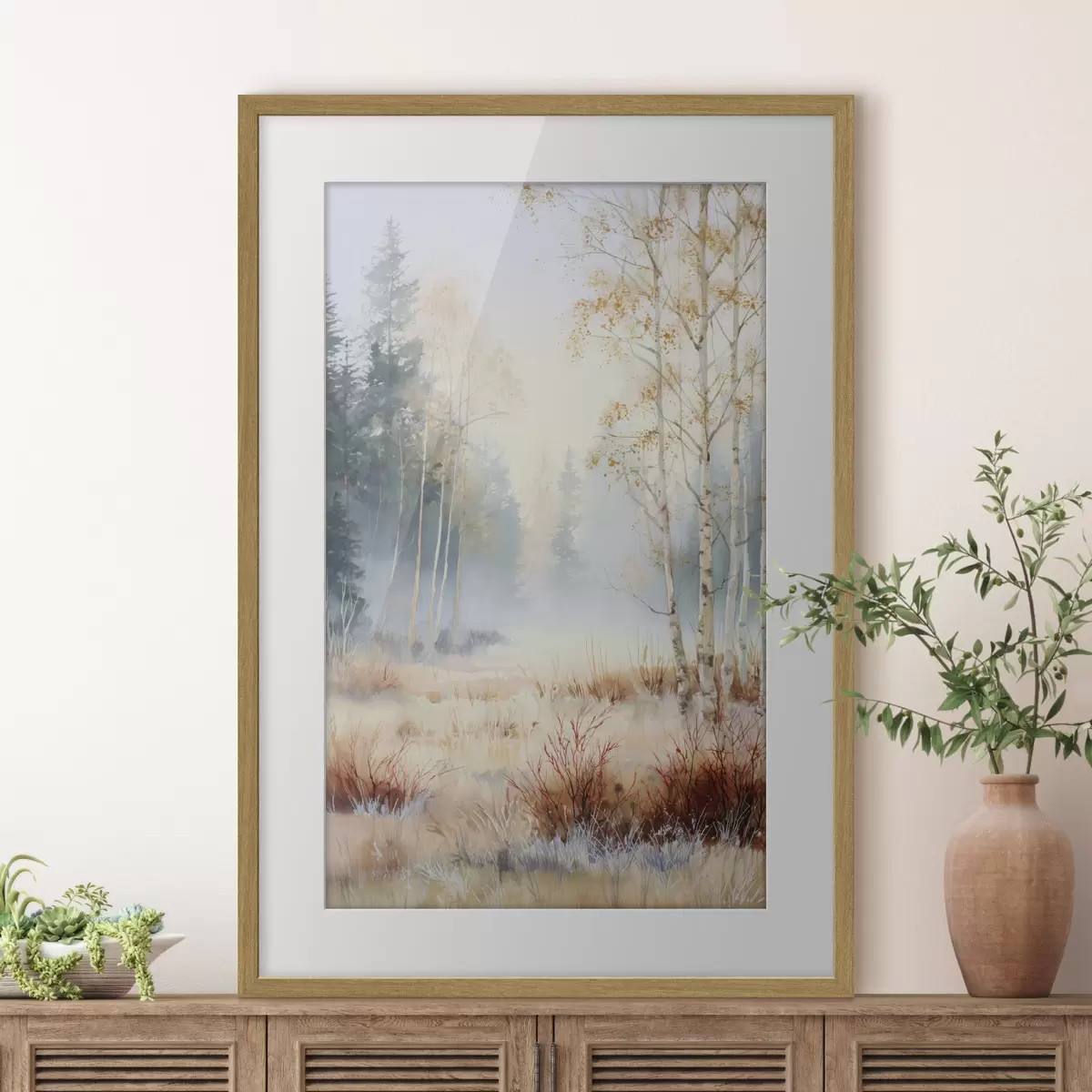 Poster peisaj primele înghețuri în pădure f47130