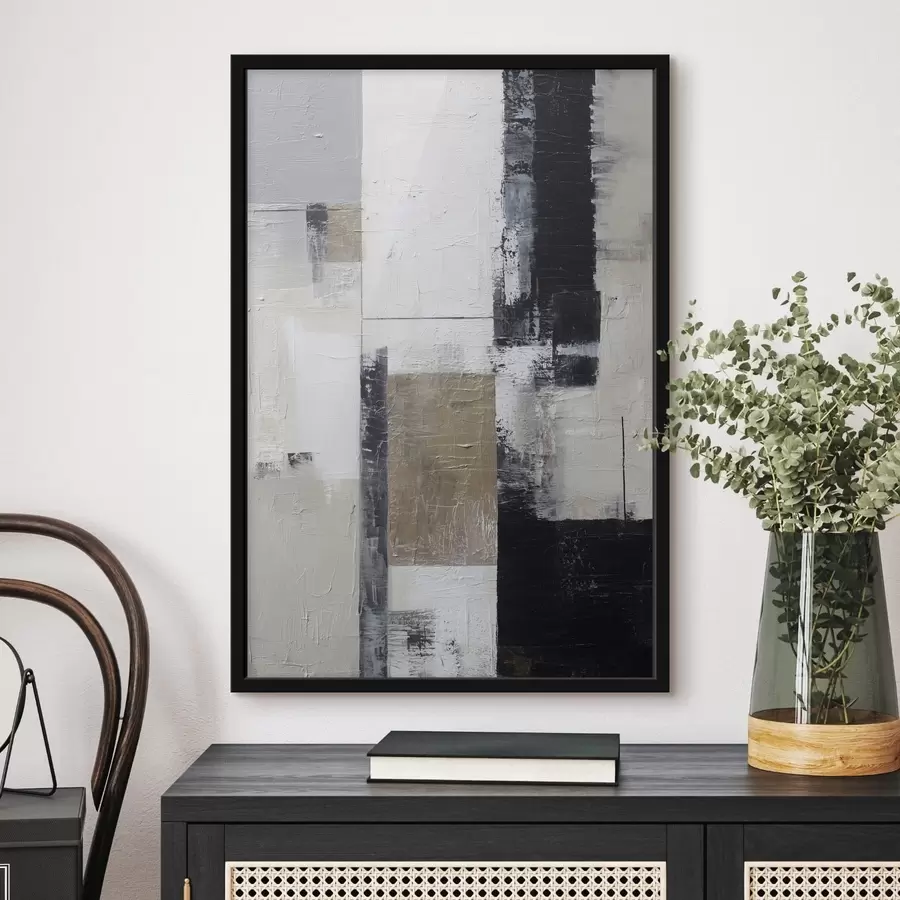 fototapet abstracție contemporană în culori contrastante f47133