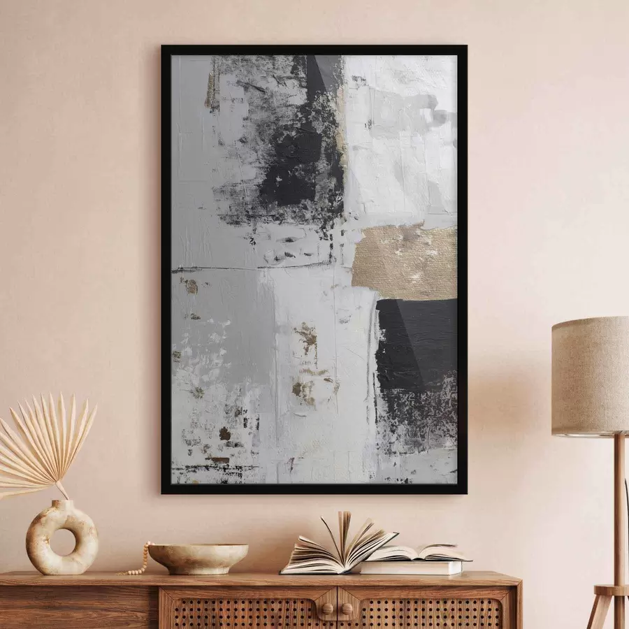 fototapet abstracție contemporană în culori contrastante f47134