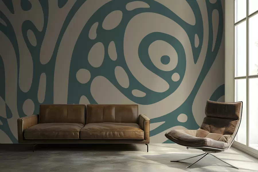 fototapet Model abstract cu forme organice fluide w05071