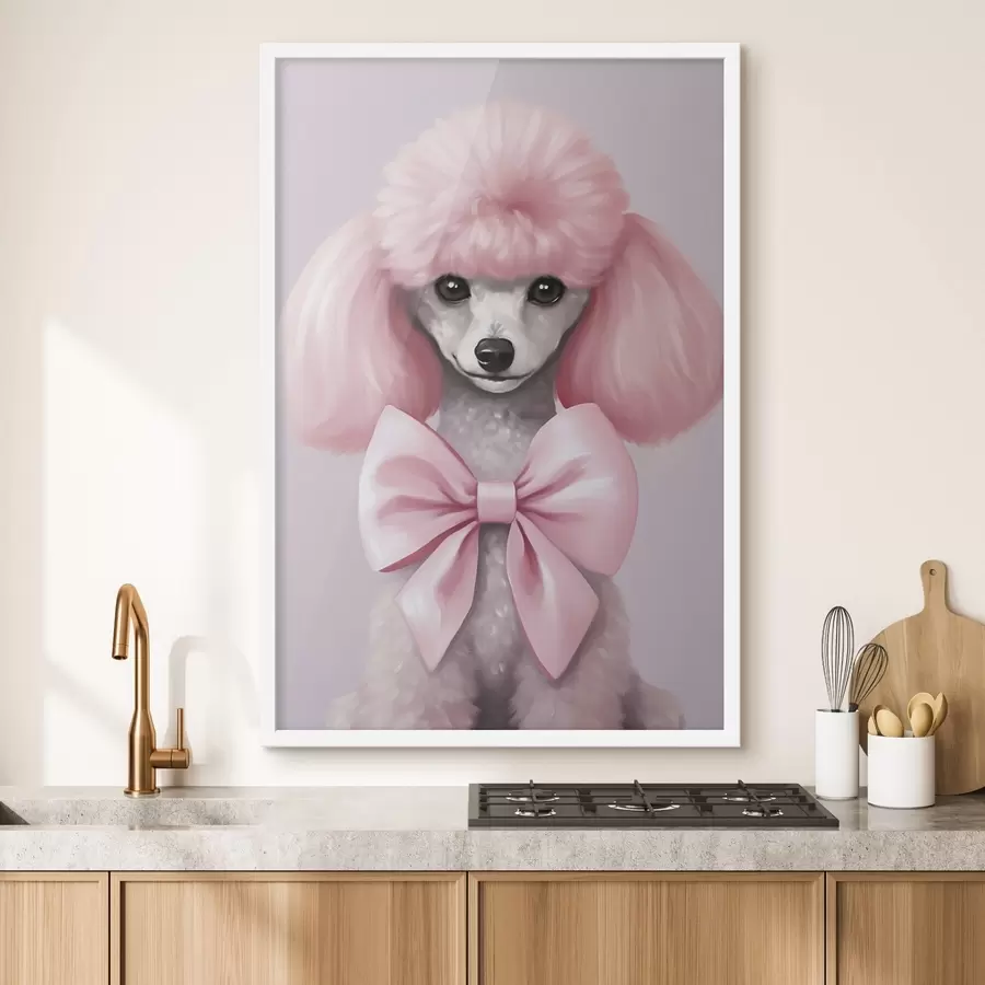 fototapet Pudel cu fundă f47412