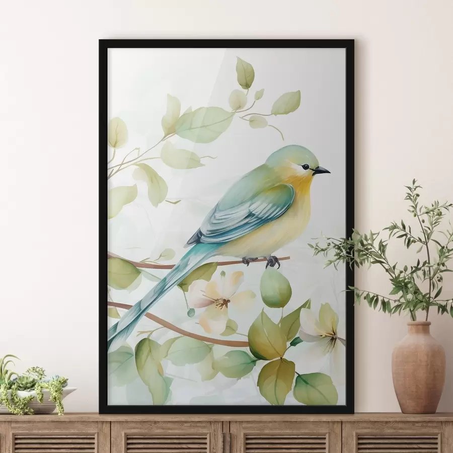 fototapet Pițigoi pe o ramură f46891