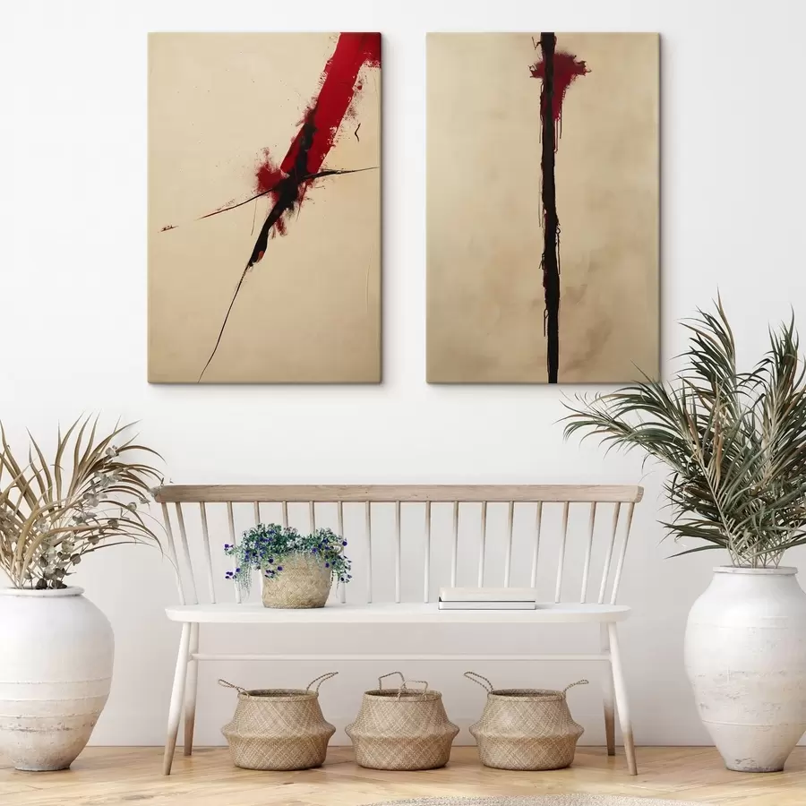 Tablouri Abstracție roșie m01215