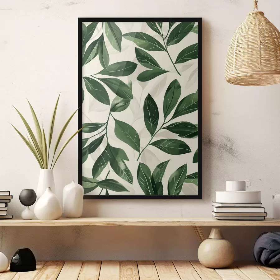 fototapet Babok și frunze de palmier f47457