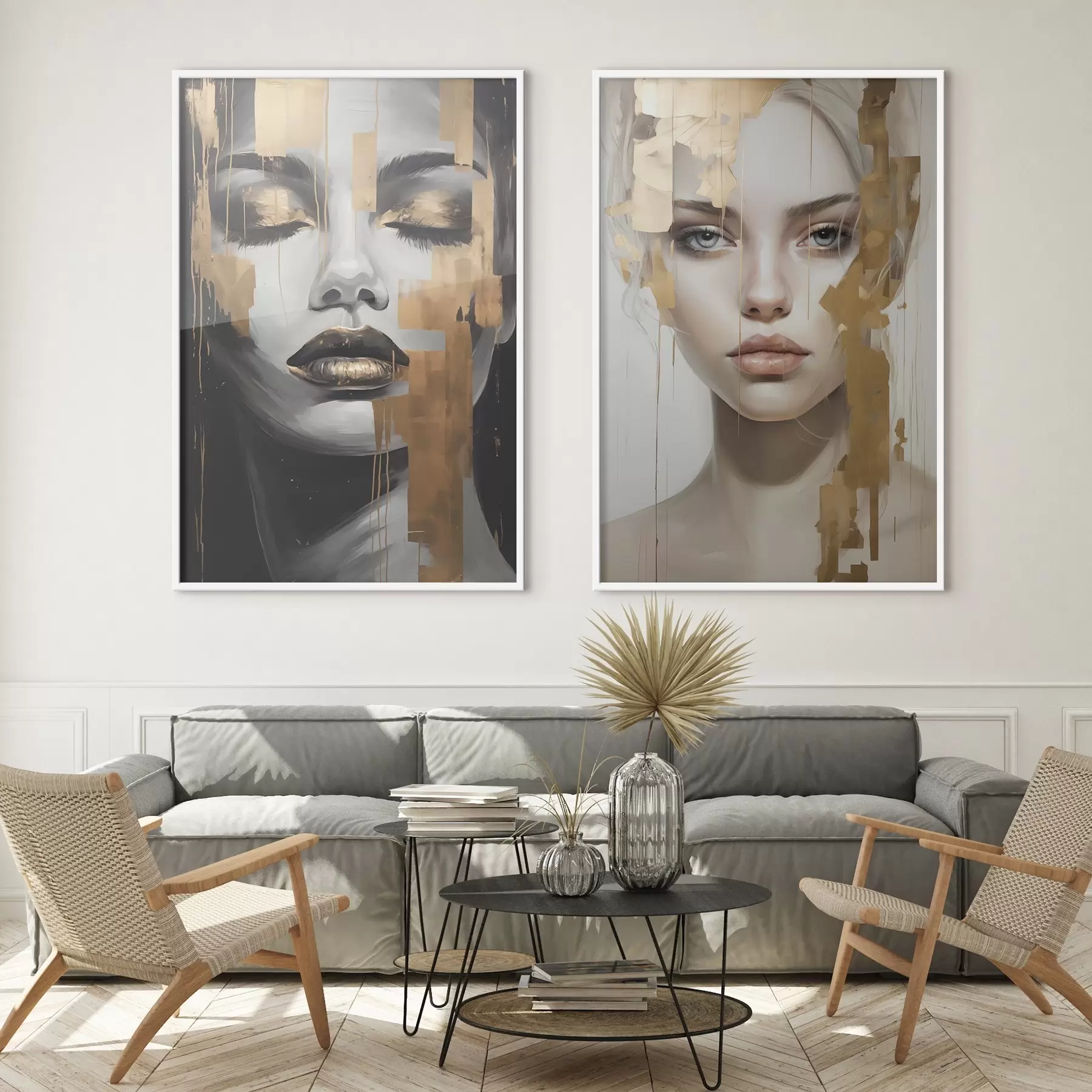 fototapet Portret feminin alb-negru d00544