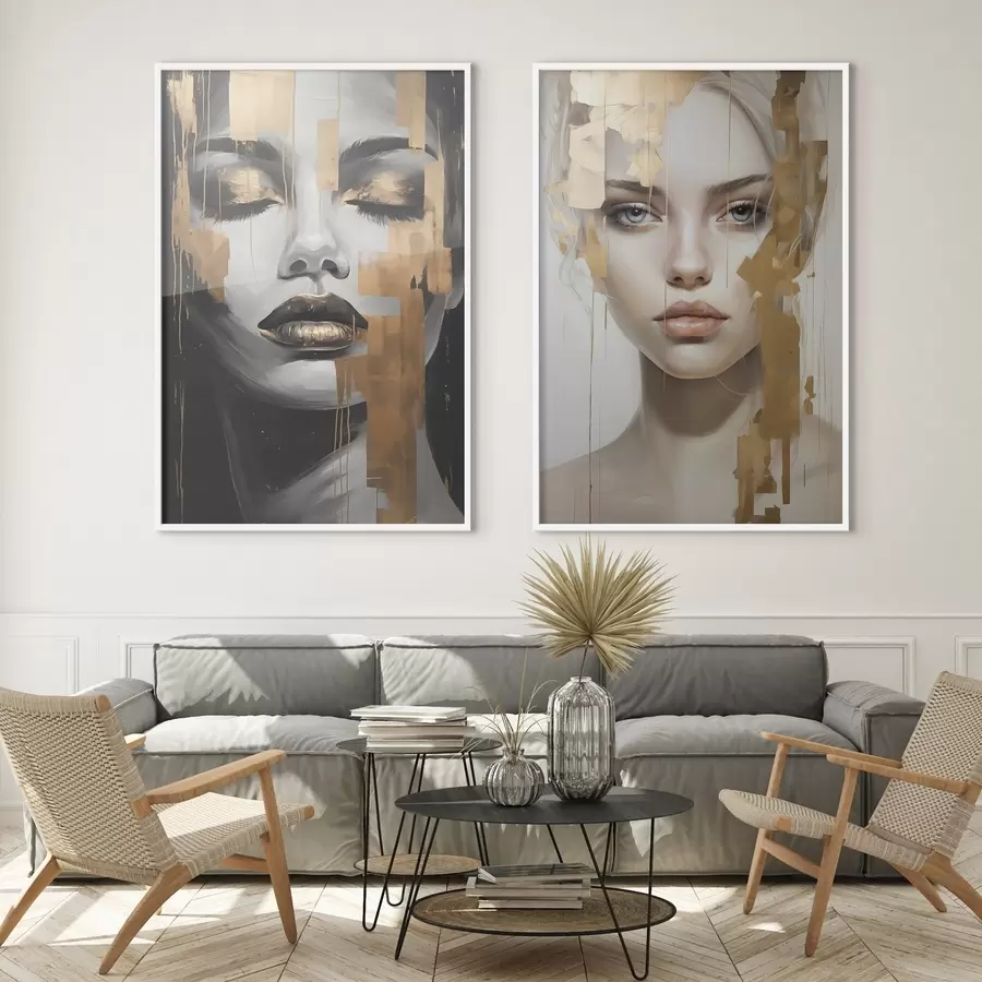 fototapet Portret feminin alb-negru d00544