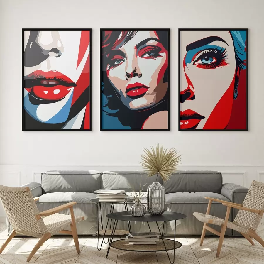 fototapet Fețe colorate d00558