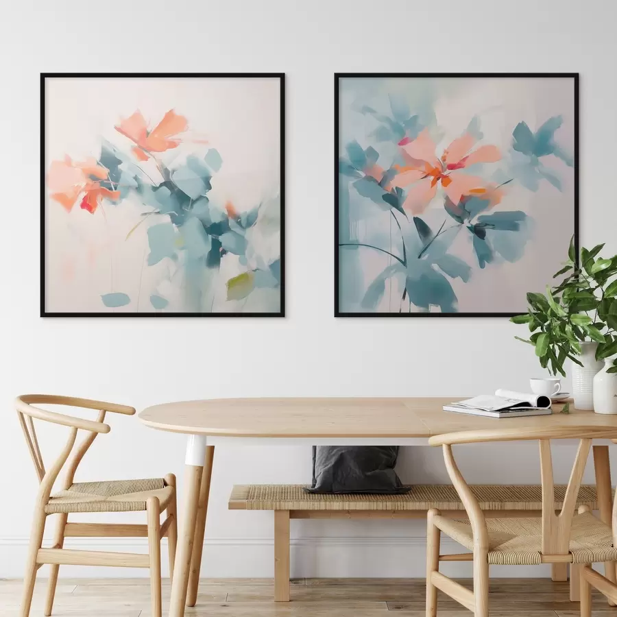 fototapet Flori abstracte imitație pictura d00564