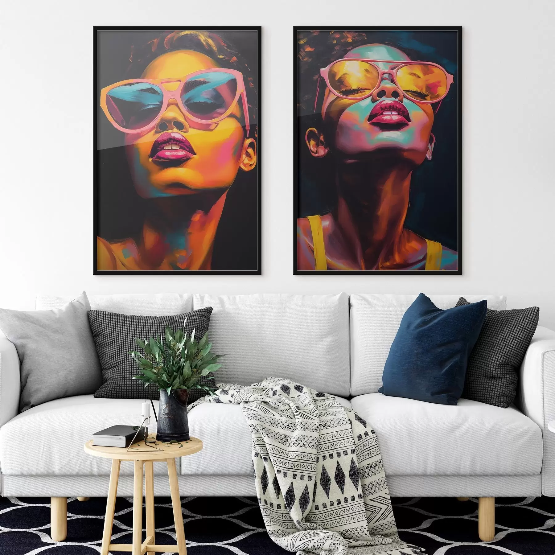 fototapet Portrete în vopsea d00581