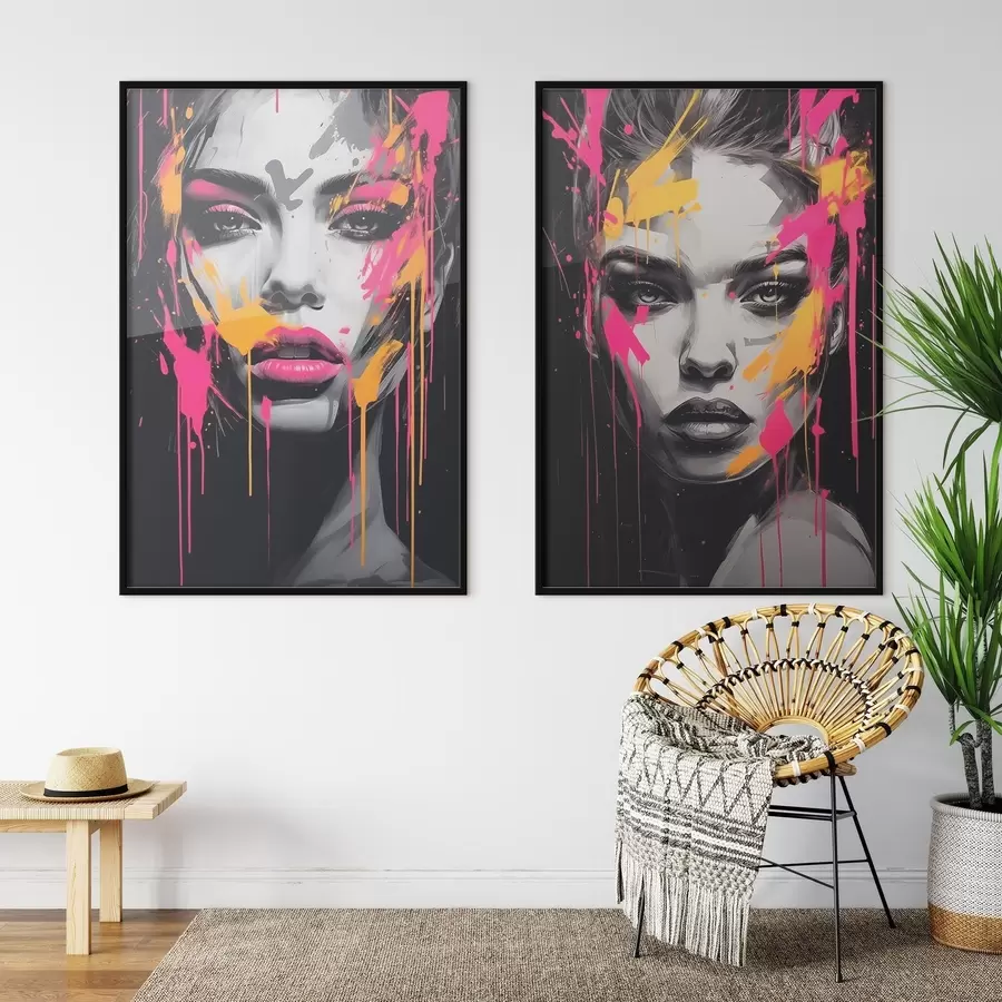 fototapet Portrete în vopsea d00584