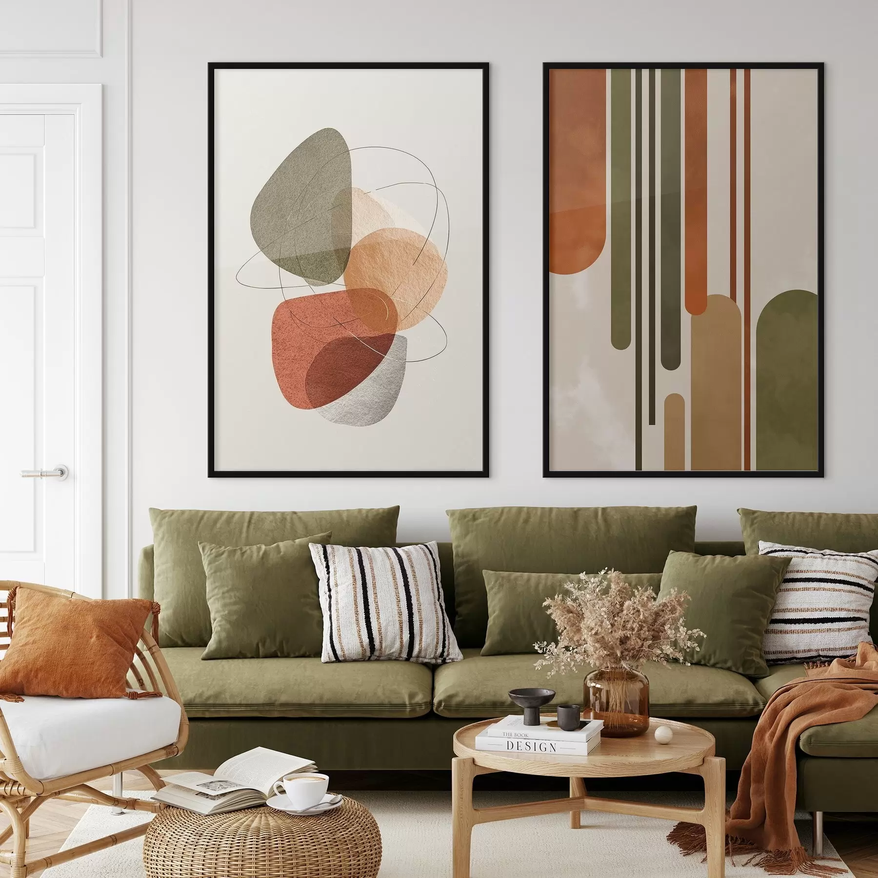 Tablouri Linii și cercuri în diferite culori d00608