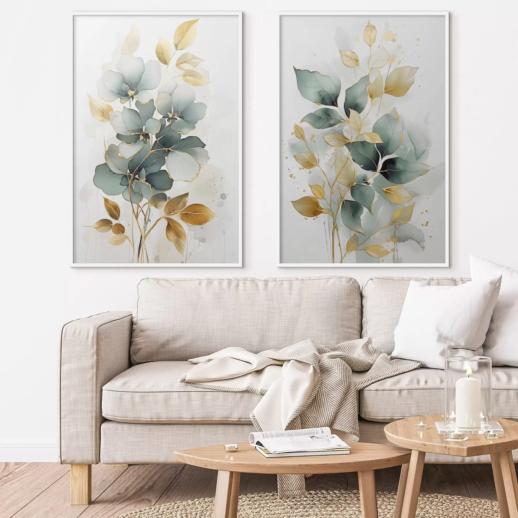 fototapet Ramuri abstracte cu frunze d00610