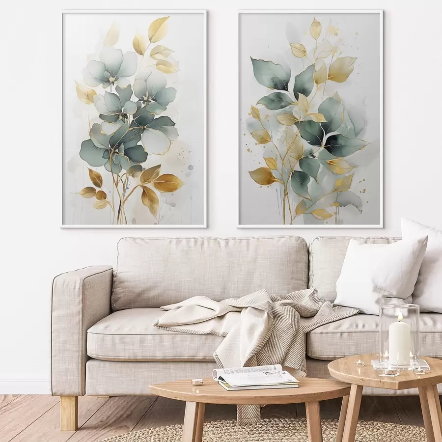 fototapet Ramuri abstracte cu frunze d00610