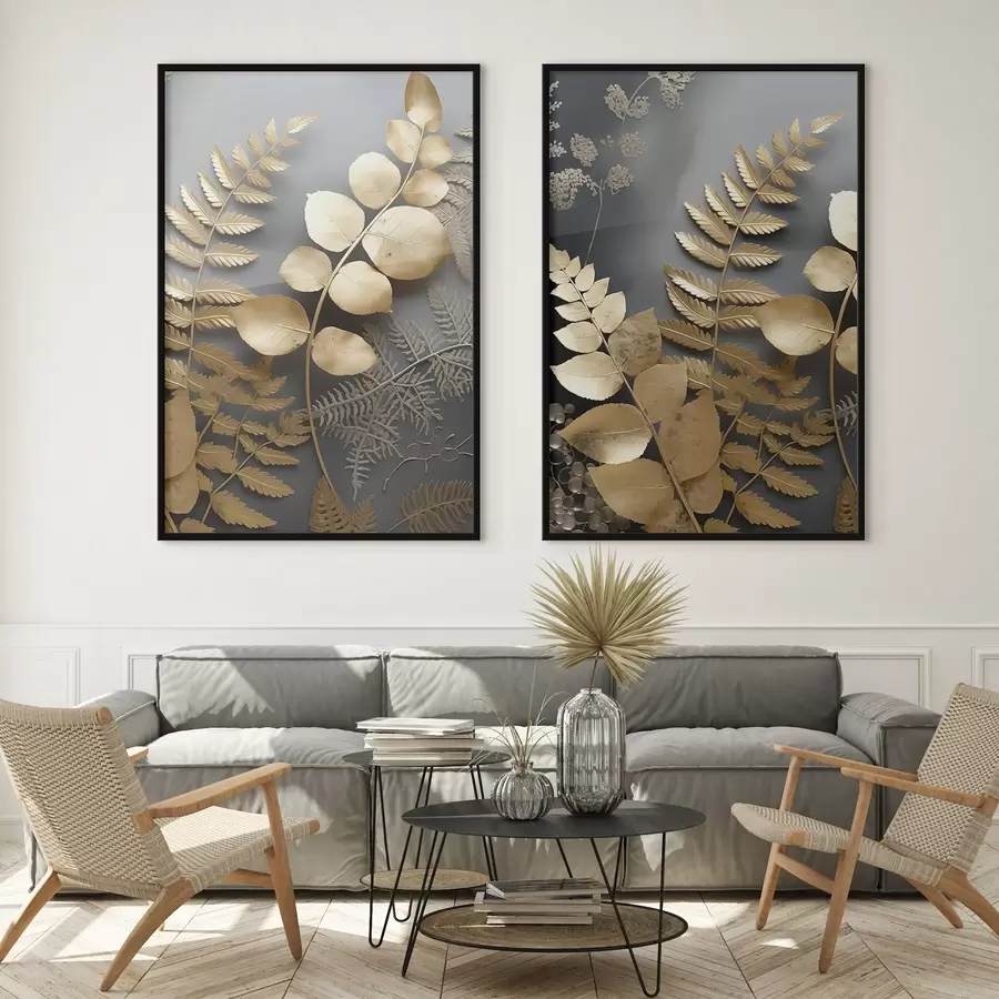 fototapet Ramuri de ferigă și eucalipt d00615