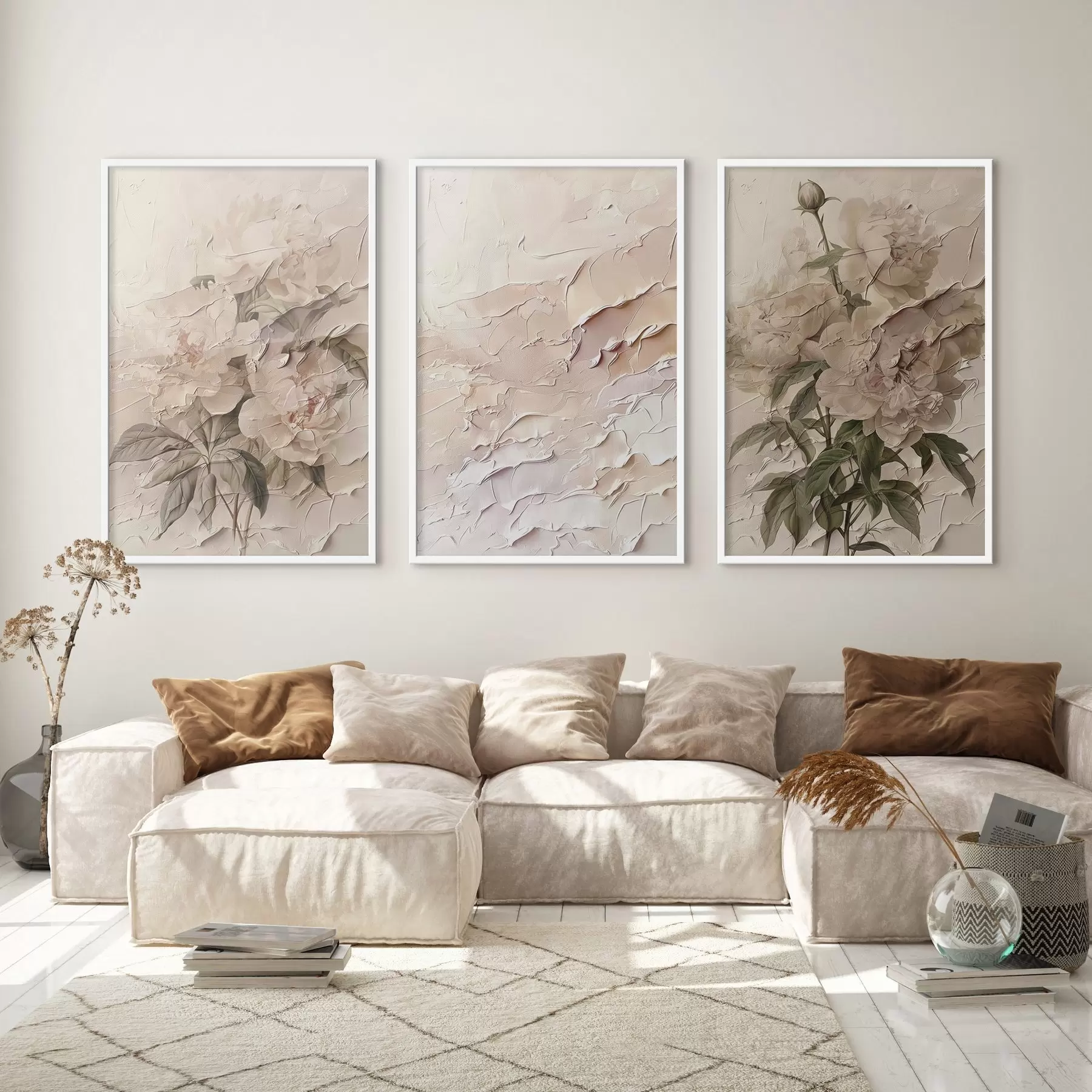 fototapet Buchet de bujori și efect de lovitură de vopsea d00616