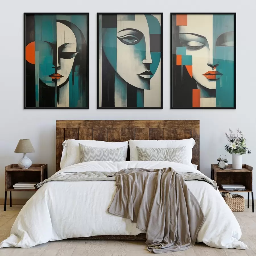 fototapet Portrete feminine abstracte d00621