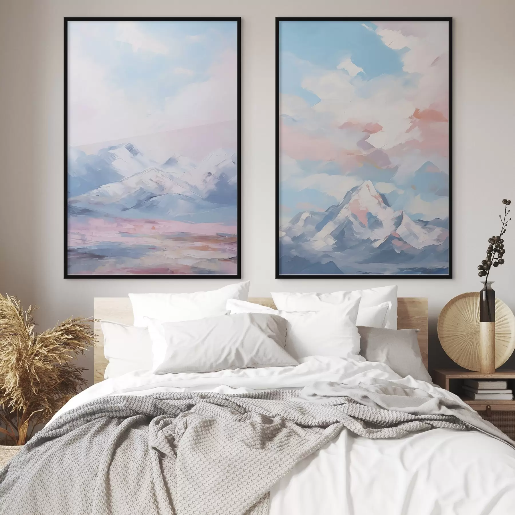 fototapet Pictura de imitație a munților d00626