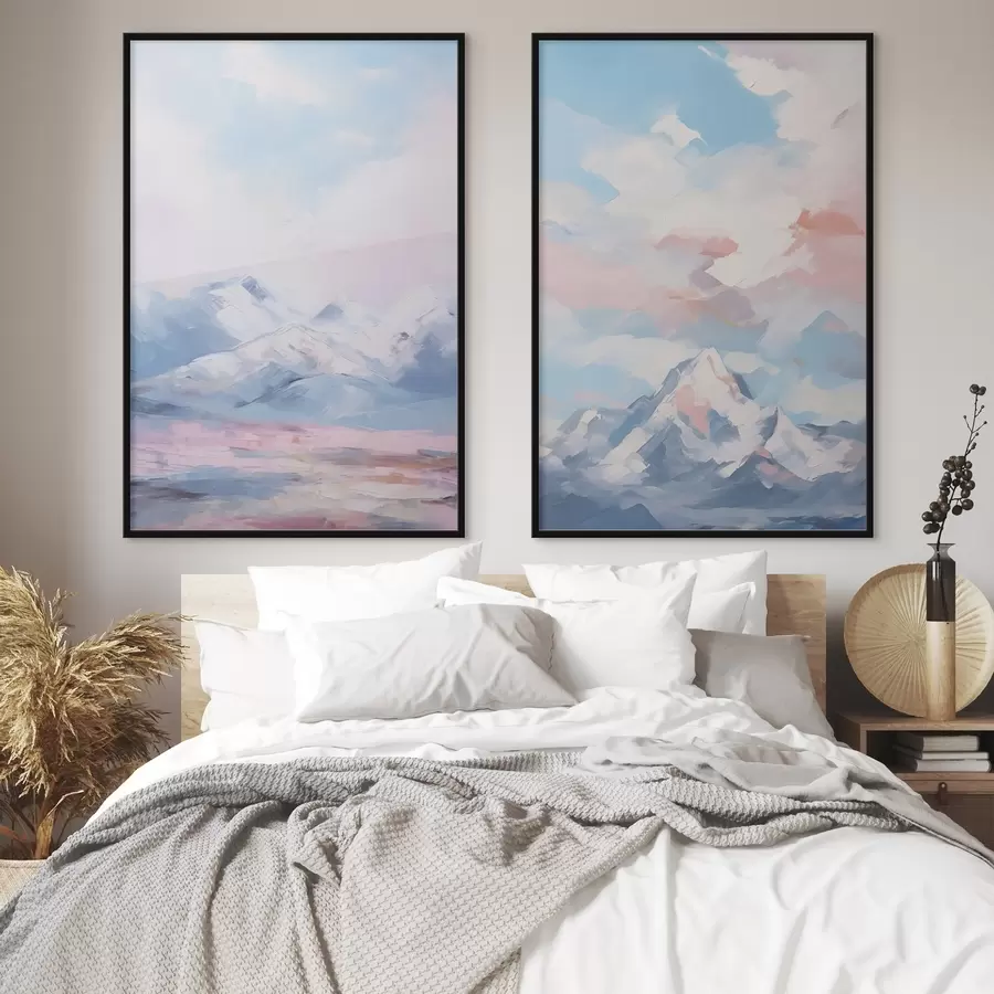 fototapet Pictura de imitație a munților d00626