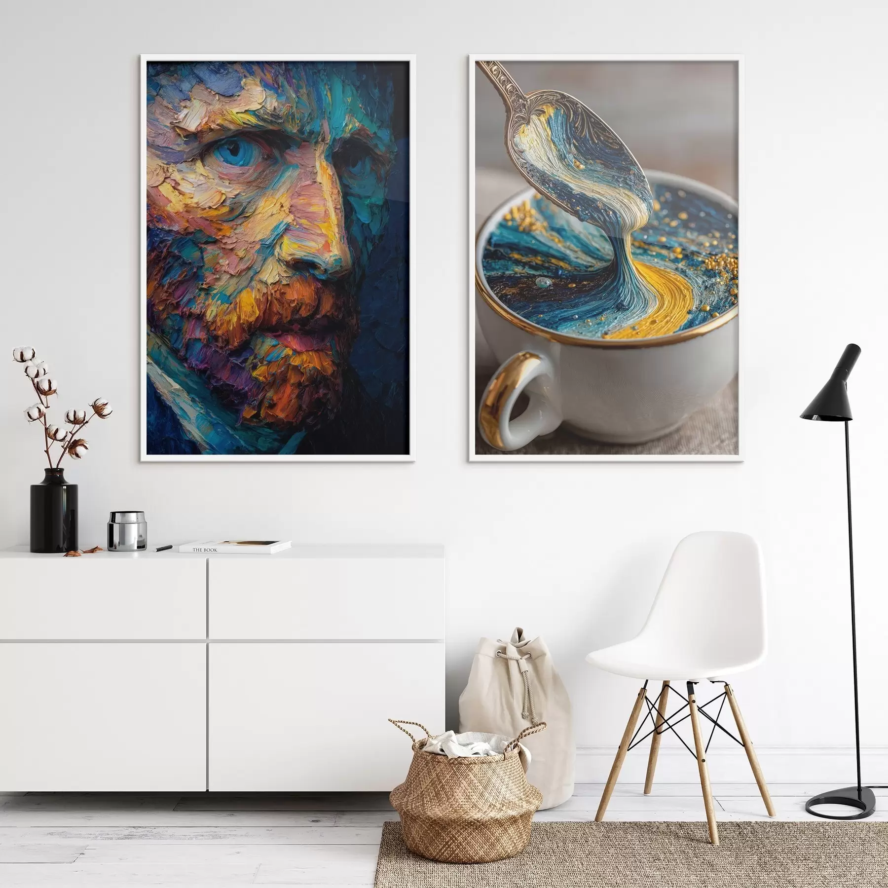 fototapet Picasso și abstracția într-o ceașcă în stilul picturii în ulei d00639