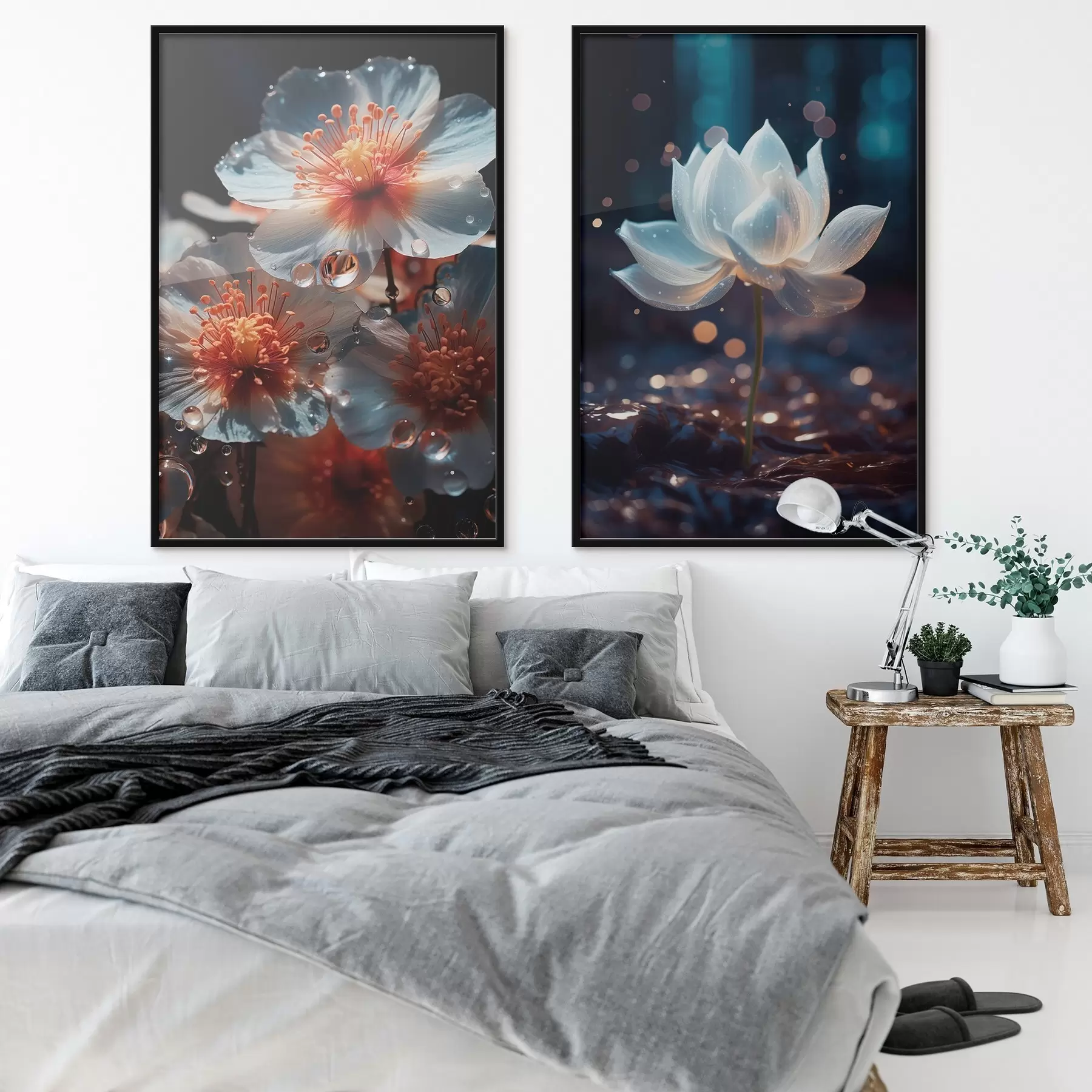 fototapet Flori de apă: compoziție cu lotusuri d00641