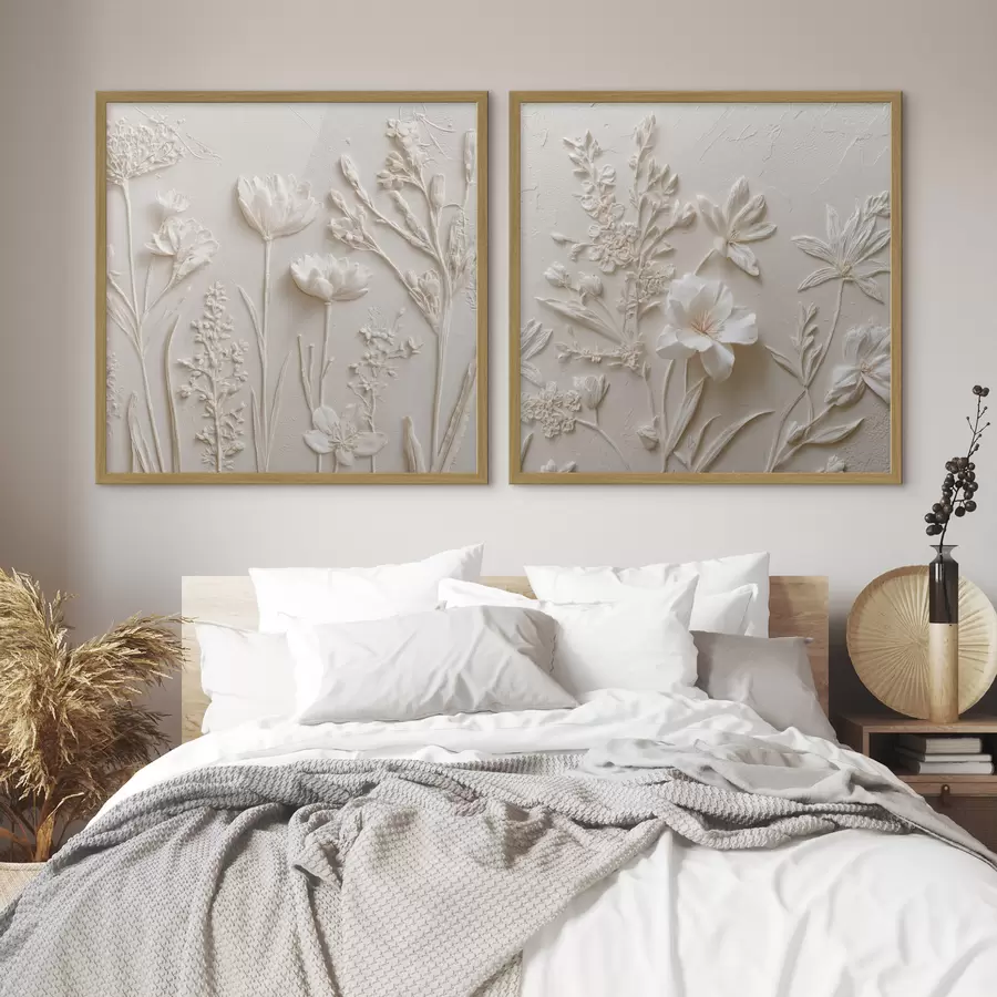 fototapet Textura florală: desen în stil stucco d00642