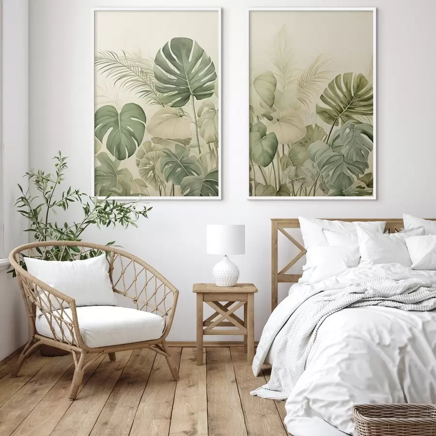 fototapet Varietate de frunze tropicale d00669