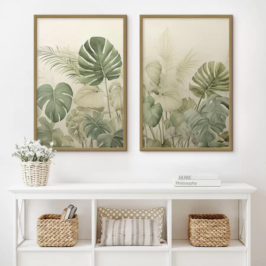 fototapet Varietate de frunze tropicale d00669
