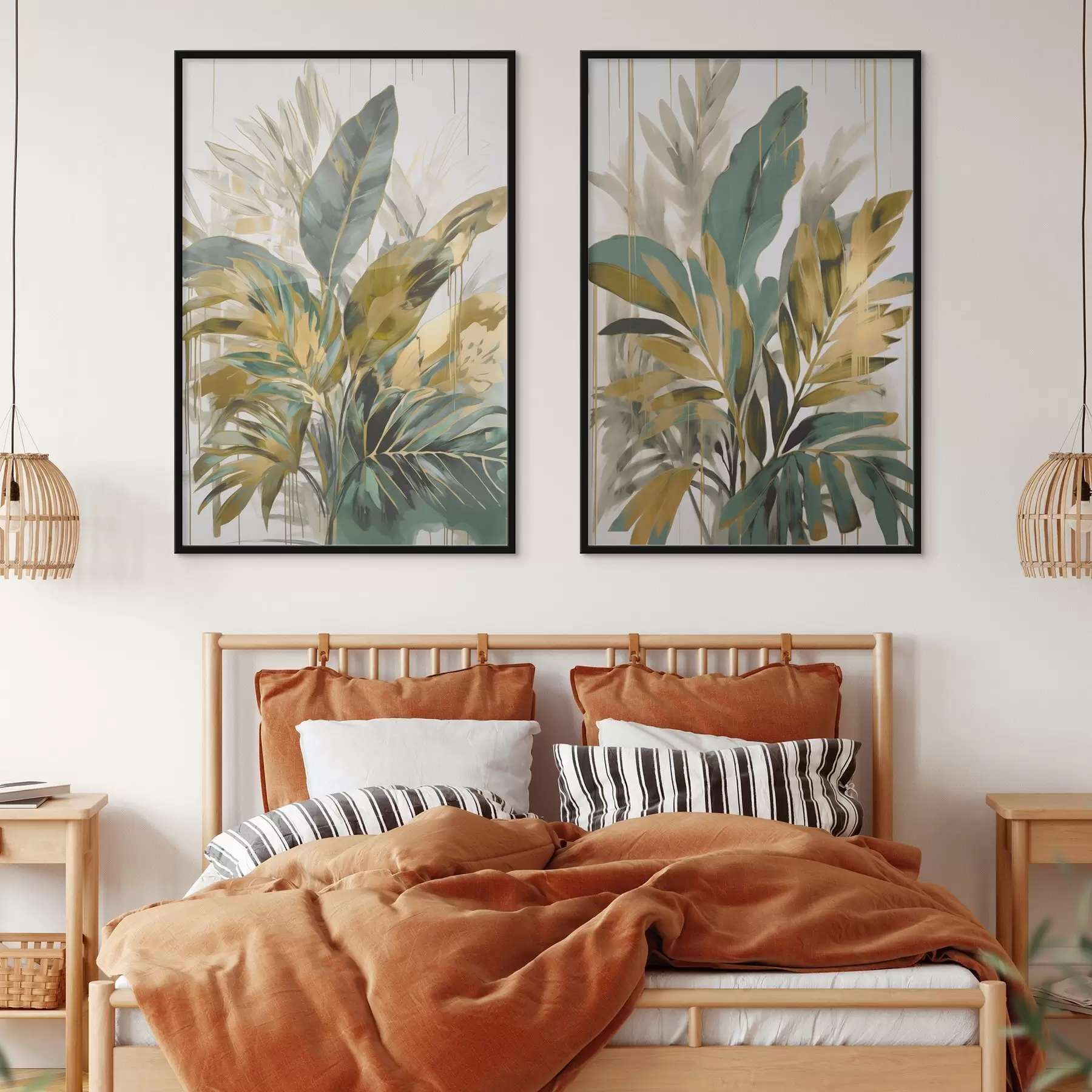 fototapet Abstract frunze tropicale d00671