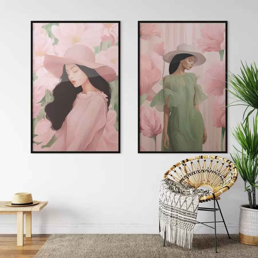 fototapet Fată cu pălărie d00678