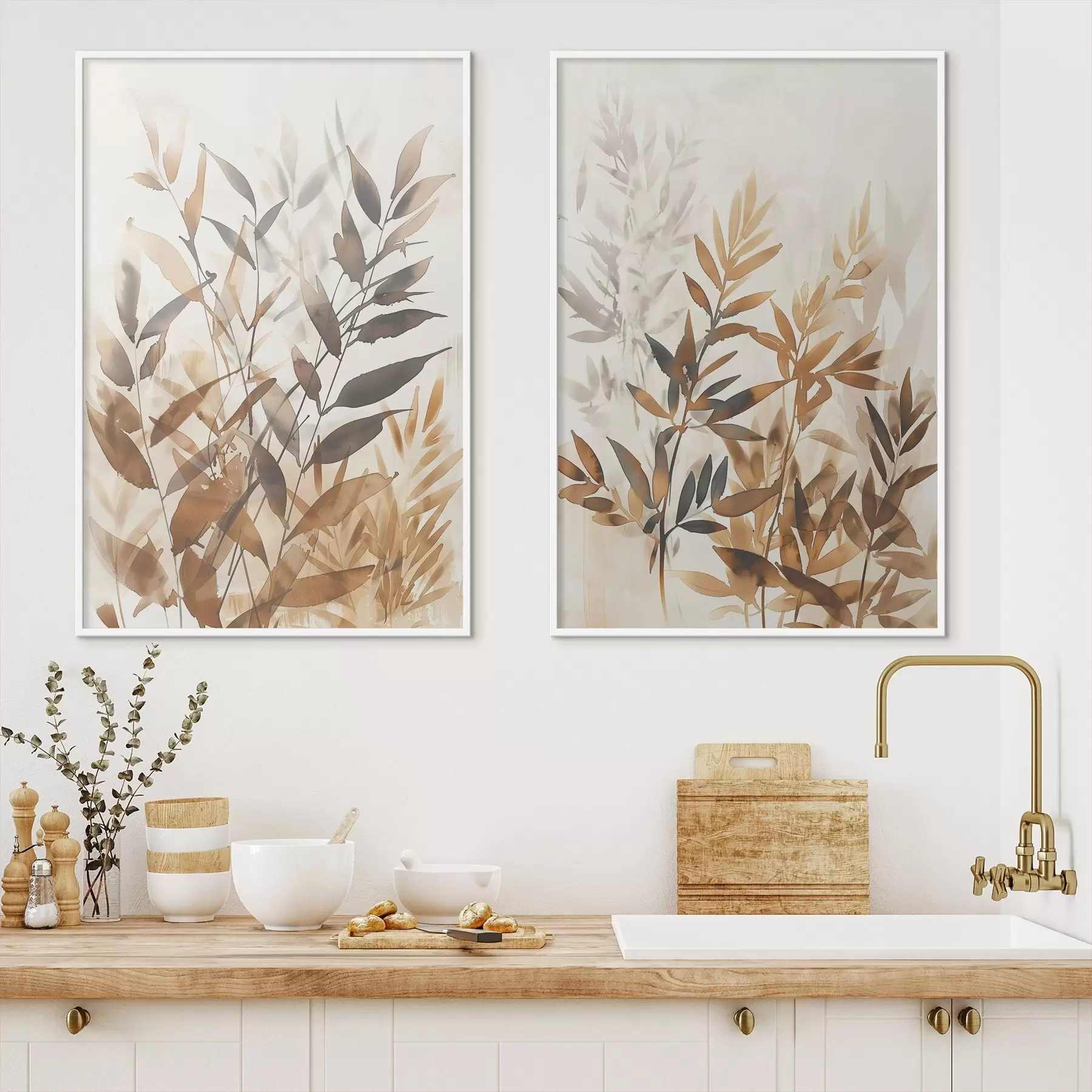 fototapet Ramuri delicate cu frunze d00715