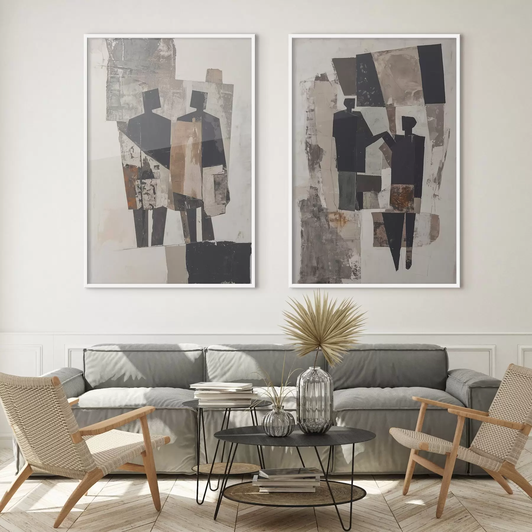 fototapet Abstracție cu siluete d00716