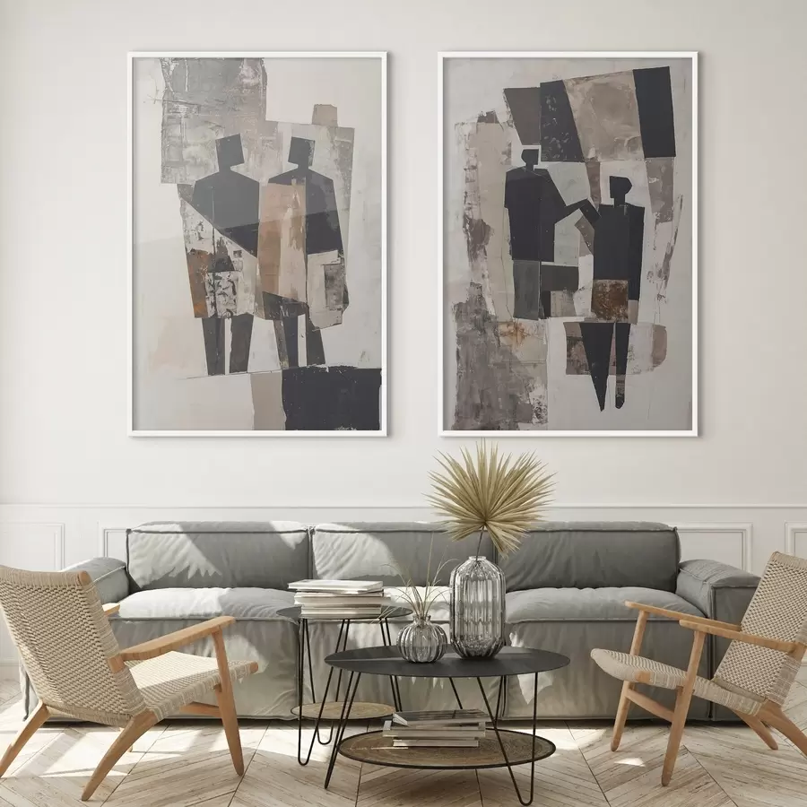 fototapet Abstracție cu siluete d00716