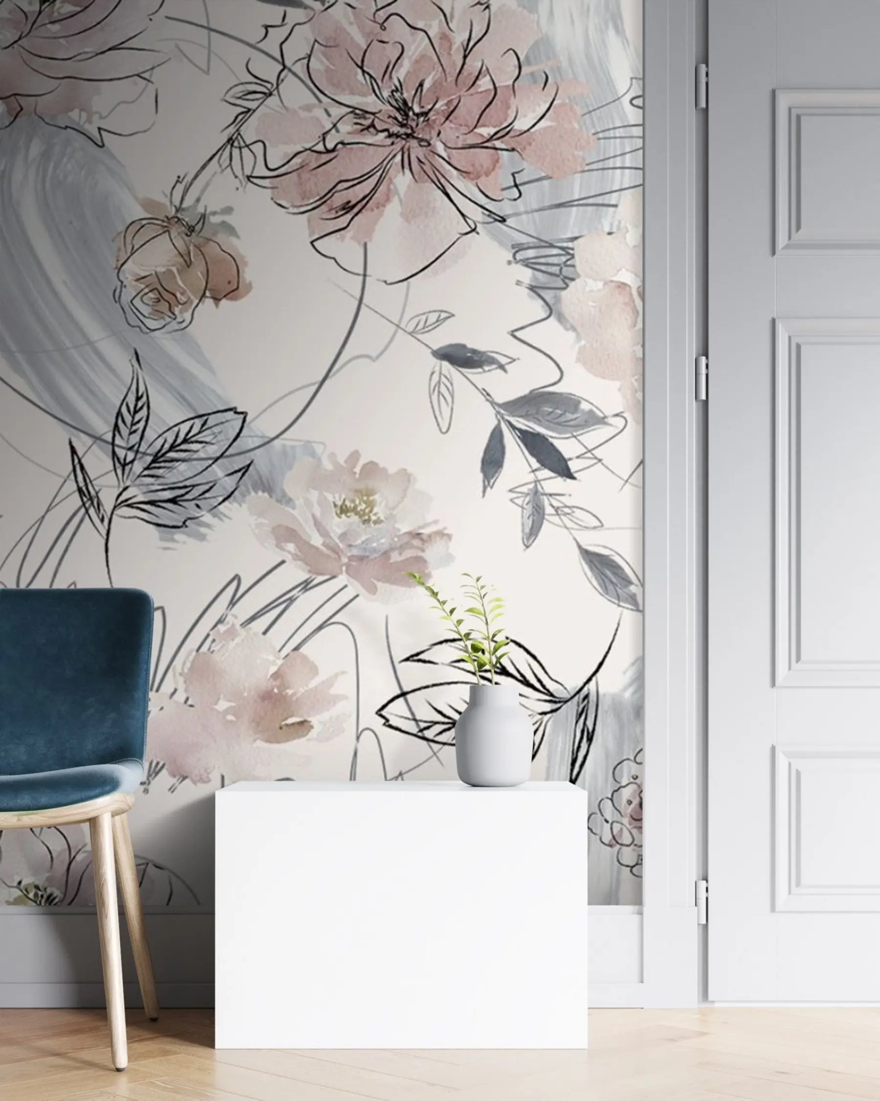 fototapet Flori acuarelă u71515