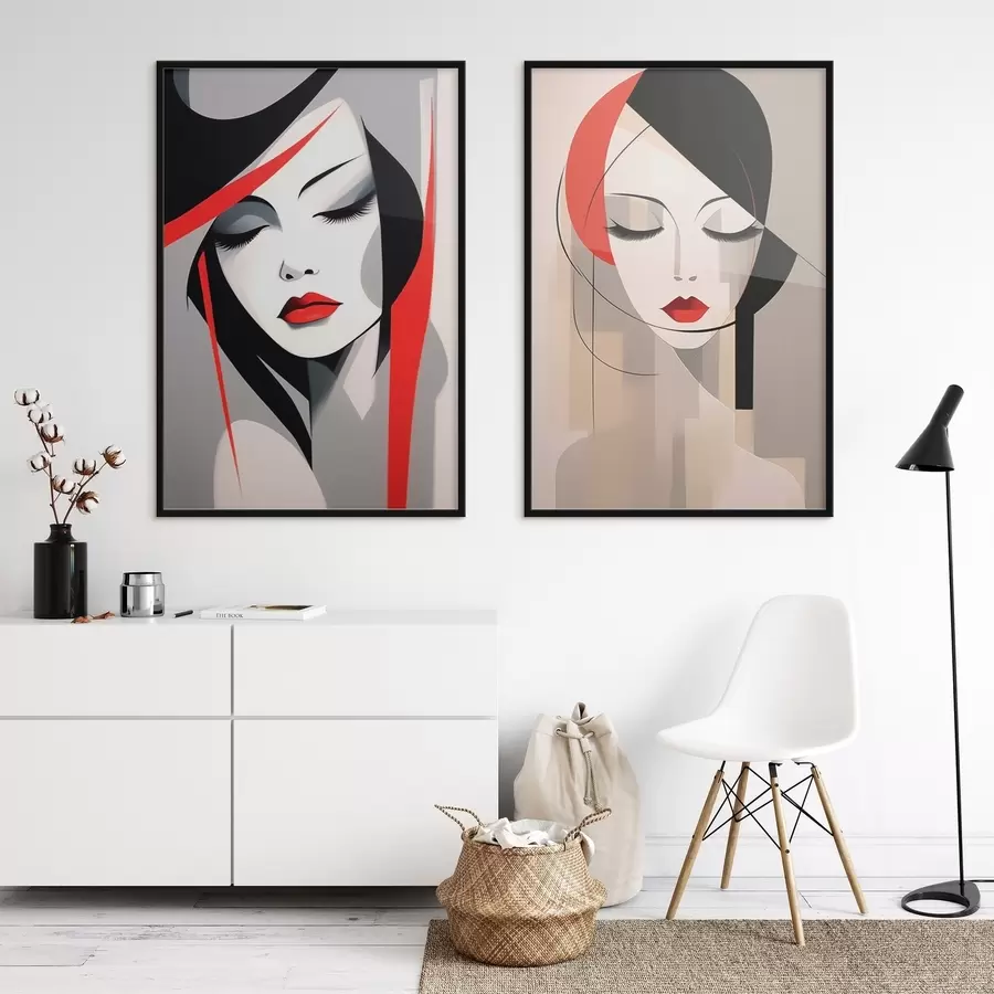 fototapet Portrete feminine abstracte d00774