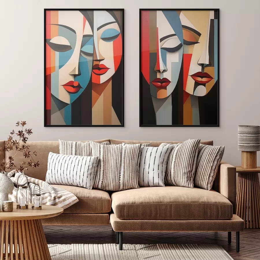 fototapet Portrete cubiste de femei d00775