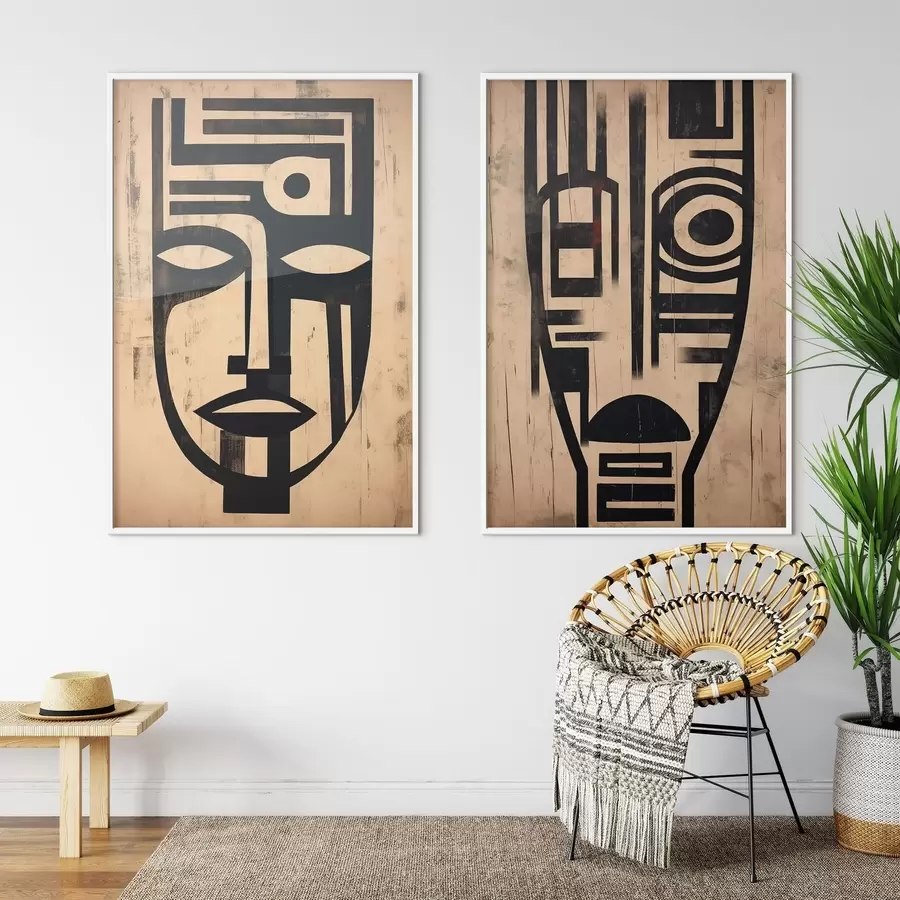 fototapet Măști abstracte d00776