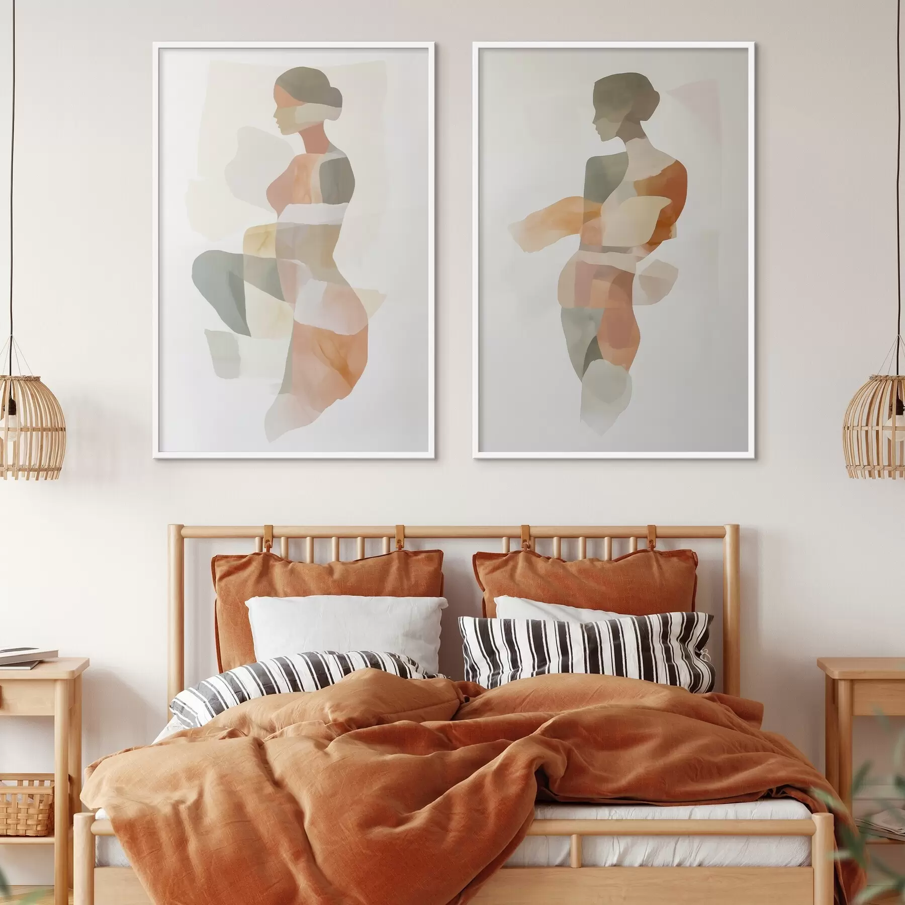 fototapet Siluete feminine abstracte d00788