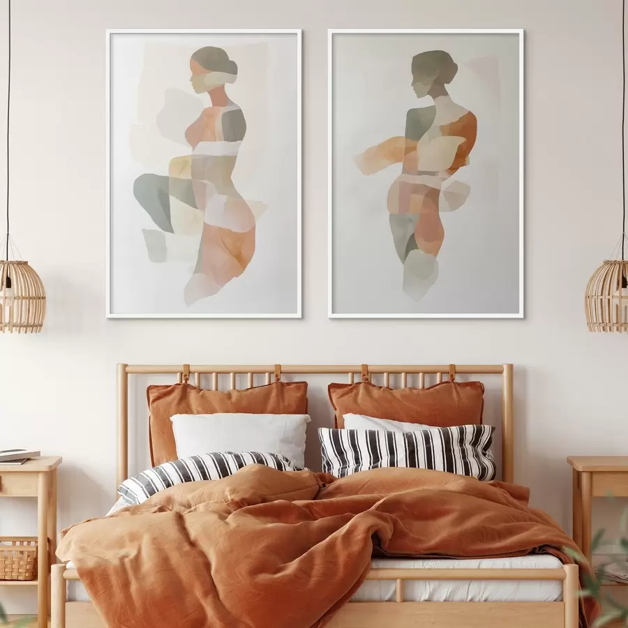 fototapet Siluete feminine abstracte d00788