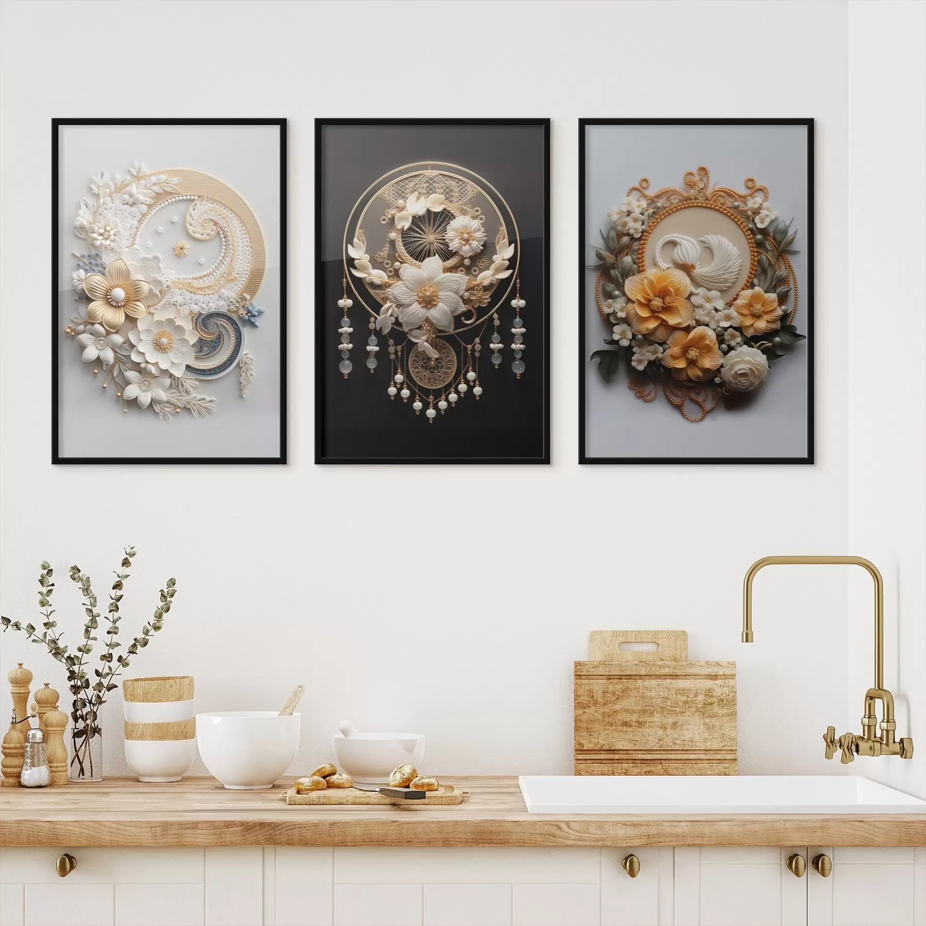 fototapet Compoziții abstracte de flori d00561