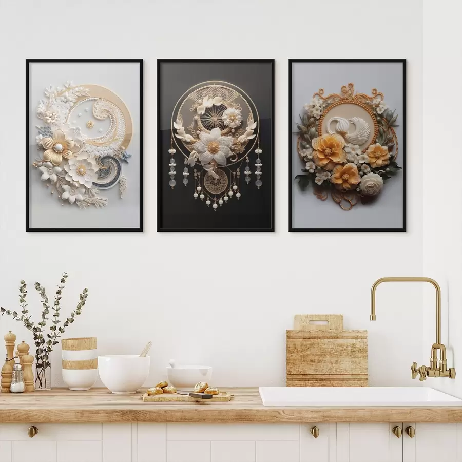 fototapet Compoziții abstracte de flori d00561